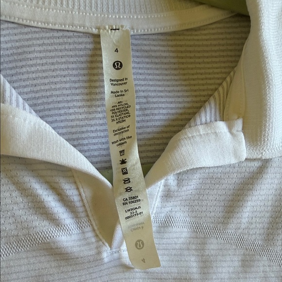 lululemon athletica White Cropped Polo Knit Top - Picture 3 of 5